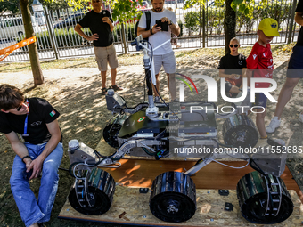 A Mars  Rover constructed by students from the University of Torino in Italy participate in the European Rover Competition at AGH University...