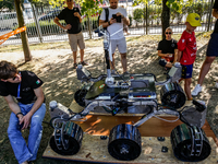 A Mars  Rover constructed by students from the University of Torino in Italy participate in the European Rover Competition at AGH University...