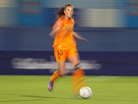 Caroline Weir plays during the match between RCD Espanyol Women and Real Madrid CF Women, corresponding to week 1 of the Liga F, at the Dani...