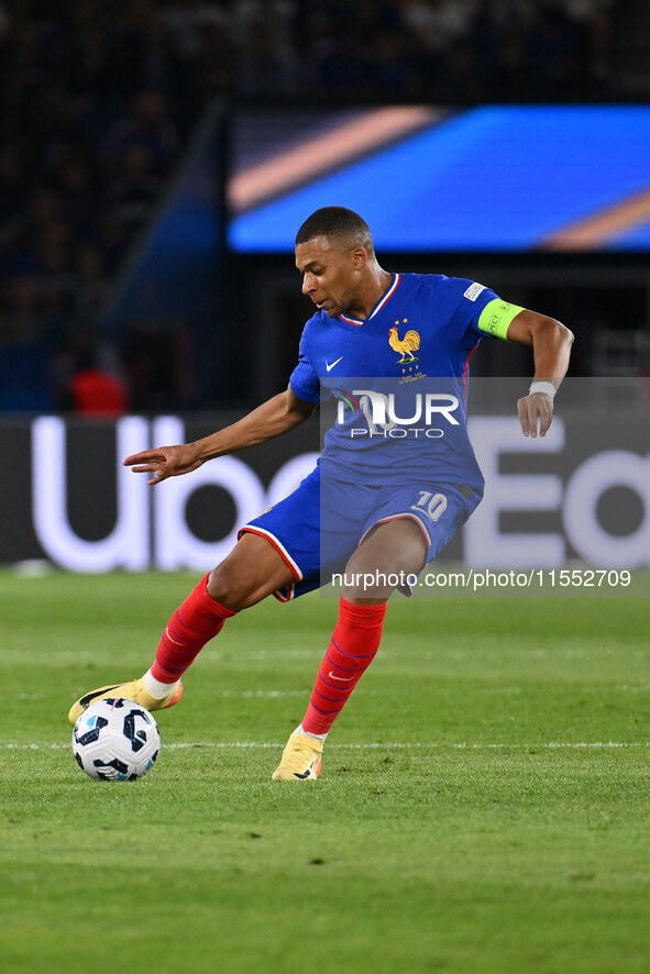 Kylian Mbappe (FRA) during the UEFA National League Matchday 1 match between France and Italy at the Parc des Princes Stadium in Paris, Fran...