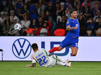 Giovanni Di Lorenzo (ITA) and Theo Hernandez (FRA) during the UEFA National League Matchday 1 match between France and Italy at the Parc des...