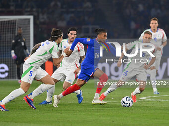 Michael Olise (FRA) during the UEFA National League Matchday 1 match between France and Italy at the Parc des Princes Stadium in Paris, Fran...