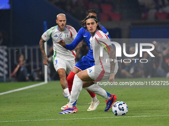 Riccardo Calafiori (ITA) during the UEFA National League Matchday 1 match between France and Italy at the Parc des Princes Stadium in Paris,...