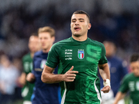 Alessandro Buongiorno of Italy warms up before the UEFA Nations League 2024/25 League A Group A2 match between France and Italy at Parc des...