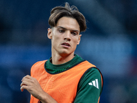 Samuele Ricci of Italy warms up before the UEFA Nations League 2024/25 League A Group A2 match between France and Italy at Parc des Princes...