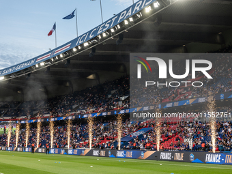 A general view of the stadium before the UEFA Nations League 2024/25 League A Group A2 match between France and Italy at Parc des Princes st...