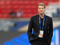 Marco Brescianini of Italy inspects the pitch before the UEFA Nations League 2024/25 League A Group A2 match between France and Italy at Par...