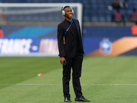 Destiny Udogie of Italy inspects the pitch before the UEFA Nations League 2024/25 League A Group A2 match between France and Italy at Parc d...