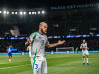 Federico Dimarco of Italy celebrates a goal during the UEFA Nations League 2024/25 League A Group A2 match between France and Italy at Parc...