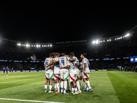 Federico Dimarco of Italy celebrates a goal during the UEFA Nations League 2024/25 League A Group A2 match between France and Italy at Parc...