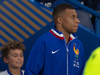 Kylian Mbappe of France enters the pitch before the UEFA Nations League 2024/25 League A Group A2 match between France and Italy at Parc des...