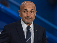 Luciano Spalletti, Head Coach of Italy, sits on the bench before the UEFA Nations League 2024/25 League A Group A2 match between France and...