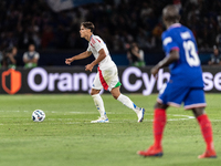 Samuele Ricci of Italy is in action during the UEFA Nations League 2024/25 League A Group A2 match between France and Italy at Parc des Prin...