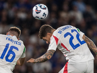 Giovanni di Lorenzo of Italy is in action during the UEFA Nations League 2024/25 League A Group A2 match between France and Italy at Parc de...