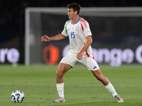 Andrea Cambiaso of Italy is in action during the UEFA Nations League 2024/25 League A Group A2 match between France and Italy at Parc des Pr...