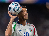 Lorenzo Pellegrini of Italy is in action during the UEFA Nations League 2024/25 League A Group A2 match between France and Italy at Parc des...