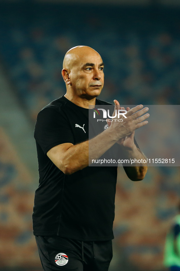 Hossam Hassan, Egypt's head coach, during the Egypt vs Cape Verde match in the AFCON 2025 Qualifiers Morocco at Cairo International Stadium...