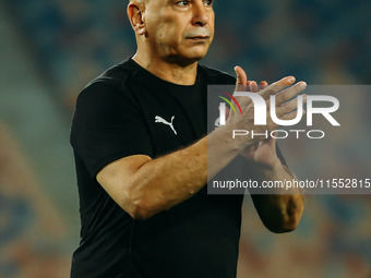 Hossam Hassan, Egypt's head coach, during the Egypt vs Cape Verde match in the AFCON 2025 Qualifiers Morocco at Cairo International Stadium...