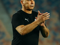 Hossam Hassan, Egypt's head coach, during the Egypt vs Cape Verde match in the AFCON 2025 Qualifiers Morocco at Cairo International Stadium...