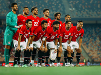 Egypt national team players prior to the Africa Cup of Nations Qualifiers Morocco 2025 match between Egypt and Cape Verde at Cairo Internati...