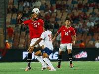 Egypt's Rami Rabia challenges Cape Verde's player during the 2025 Africa Cup of Nations Qualifiers Morocco match between Egypt and Cape Verd...