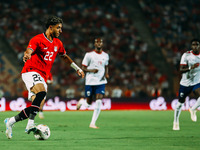 Omar Marmoush of the Egyptian national team challenges a Cape Verde player during the Egypt vs Cape Verde match in the 2025 Africa Cup of Na...