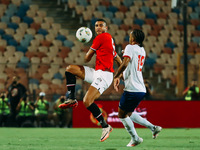 Egypt's Rami Rabia challenges Cape Verde's player during the 2025 Africa Cup of Nations Qualifiers Morocco match between Egypt and Cape Verd...