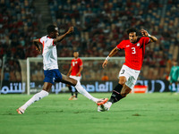 Egypt's Mohamed Hany challenges Cape Verde's player during the Egypt vs Cape Verde match in the 2025 Africa Cup of Nations Qualifiers Morocc...