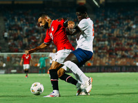 Mohamed Salah of Egypt challenges a Cape Verde player during the Egypt vs Cape Verde match in the 2025 Africa Cup of Nations Qualifiers Moro...