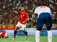 Egypt's Rami Rabia celebrates scoring against Cape Verde during the Egypt vs Cape Verde match in the 2025 Africa Cup of Nations Qualifiers M...