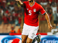 Egypt's Rami Rabia celebrates scoring against Cape Verde during the Egypt vs Cape Verde match in the 2025 Africa Cup of Nations Qualifiers M...