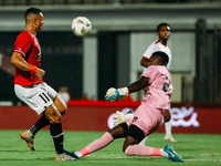 Egypt's Mostafa Mohamed challenges Cape Verde's player during the Egypt vs Cape Verde match in the 2025 Africa Cup of Nations Qualifiers Mor...