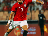 Mahmoud Trezeguet of Egypt plays against Cape Verde during the Egypt vs Cape Verde match in the 2025 Africa Cup of Nations Qualifiers Morocc...