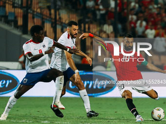 Mohamed Salah of Egypt challenges a Cape Verde player during the Egypt vs Cape Verde match in the 2025 Africa Cup of Nations Qualifiers Moro...