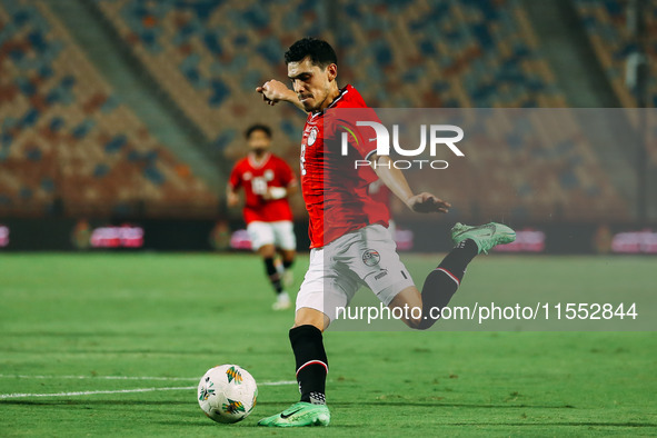 Egypt's Mohamed Hamdy plays against Cape Verde during the Egypt vs Cape Verde match in the 2025 Africa Cup of Nations Qualifiers Morocco at...