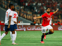 Egypt's Ibrahim Adel celebrates scoring against Cape Verde during the Egypt vs Cape Verde match in the 2025 Africa Cup of Nations Qualifiers...