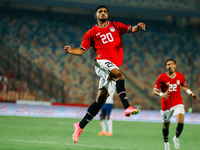 Egypt's Ibrahim Adel celebrates scoring against Cape Verde during the Egypt vs Cape Verde match in the 2025 Africa Cup of Nations Qualifiers...