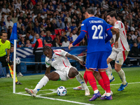 Moise Kean of Italy is in action during the UEFA Nations League 2024/25 League A Group A2 match between France and Italy at Parc des Princes...