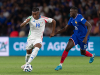 Destiny Udogie of Italy is in action during the UEFA Nations League 2024/25 League A Group A2 match between France and Italy at Parc des Pri...