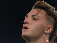 Mateo Retegui of Italy reacts during the UEFA Nations League 2024/25 League A Group A2 match between France and Italy in Paris, France, on S...