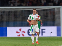 Davide Frattesi of Italy is in action during the UEFA Nations League 2024/25 League A Group A2 match between France and Italy at Parc des Pr...