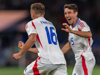 Davide Frattesi of Italy is in action during the UEFA Nations League 2024/25 League A Group A2 match between France and Italy at Parc des Pr...