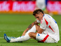 Mateo Retegui of Italy reacts during the UEFA Nations League 2024/25 League A Group A2 match between France and Italy in Paris, France, on S...