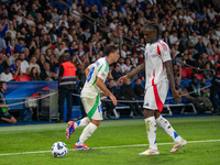 Moise Kean of Italy is in action during the UEFA Nations League 2024/25 League A Group A2 match between France and Italy at Parc des Princes...