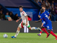 Sandro Tonali of Italy is in action during the UEFA Nations League 2024/25 League A Group A2 match between France and Italy at Parc des Prin...