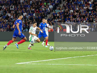 Giacomo Raspadori , Jonathan Clauss  during France vs Italy, UEFA Nations League match, in Paris, France on September 6, 2024. (