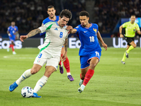 Sandro Tonali , Warren Zaire-Emery  during France vs Italy, UEFA Nations League match, in Paris, France on September 6, 2024. (