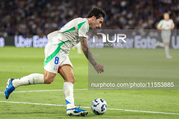 Sandro Tonali  during France vs Italy, UEFA Nations League match, in Paris, France on September 6, 2024. 