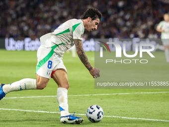 Sandro Tonali  during France vs Italy, UEFA Nations League match, in Paris, France on September 6, 2024. (