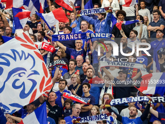 France fans during France vs Italy, UEFA Nations League match, in Paris, France on September 6, 2024. (